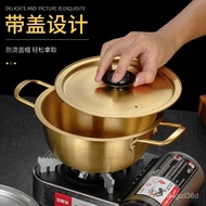 Korean Stainless Steel Ramen Pot Gold &amp; Small Soup Pot Korean Instant Noodles Pot Internet Celebrity Instant Noodles Sma