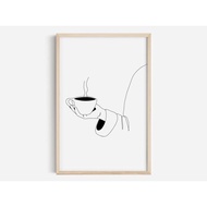 Tranh treo tường | Line art-line art print Coffee print female line art 54 tranh canvas giá rẻ