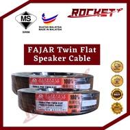 FAJAR PVC Twin Flat Cable Wire Double PVC Twin Flat Cable VDE wire 23/0.15 X 2 Core Speaker Wire 80M