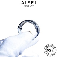 AIFEI JEWELRY Fashion Ring 925 Diamond Adjustable 純銀戒指 Original Cincin Silver Accessories Perempuan For Perak Korean Women Moissanite Sterling R2062