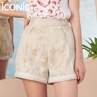 iCONiC GEORGIA SHORTS 3608 Silk Cream Color Women's Pants Work Fashion