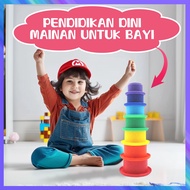 Teether Sensory Silicone Baby Teether Stacking Cup Stacking Cup Tower