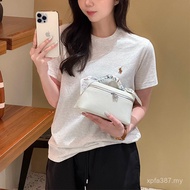 New togo Handbag 19 Lychee Pattern Lunch Box Bag LP Kelly Female Cosmetic Case Diagonal Bag Mini Cal