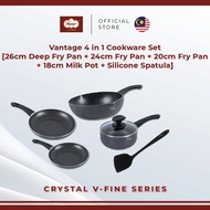 Vantage Crystal V-Fine 4 in 1 Non-Stick Cookware Set (6 pcs)