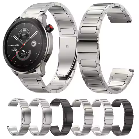 22mm Titanium Metal Strap For Huami Amazfit GTR 4 GTR3 Pro 2 2e 47mm Band For Amazfit Zepp Z Stratos