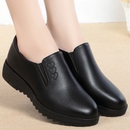 A/🥿Brand Mom Shoes Spring and Autumn Wide Feet Wide Toe Women's Shoes Soft Leather Super Soft Bottom Non-Wear Feet Pumps