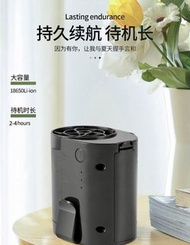共田 芭蕉扇 F12 黑色 迷你旋風 掛腰式 芭蕉扇 USB Type-C 充電 連電池 共田 18650 2200mAh x 1