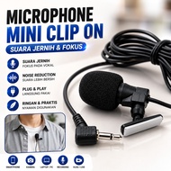 Microphone Mini Clip On Lavalier 3.5mm Omnidirectional Mic DSLR Smartphone Laptop PC Kamera Recordin