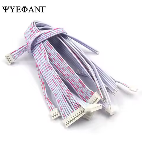 5Pcs JST 2.0mm Pitch Connector Cable PH2.0 Plug Line Length 30/20/10CM Red and White 2P/3P/4P/5P/6P/