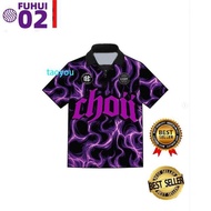 （FUHUI 02) 👹 MASTA RETRO JERSEY 👹 Choii Baju Tshirt Lelaki Thailand Viral Custom Jersey Ootd Collar Blvckroseapparel Polo Shirt stand collar Plus Size Men Women Oversized Retro Streetwear Jersey - EDISI ELEMENT (OMBAK)