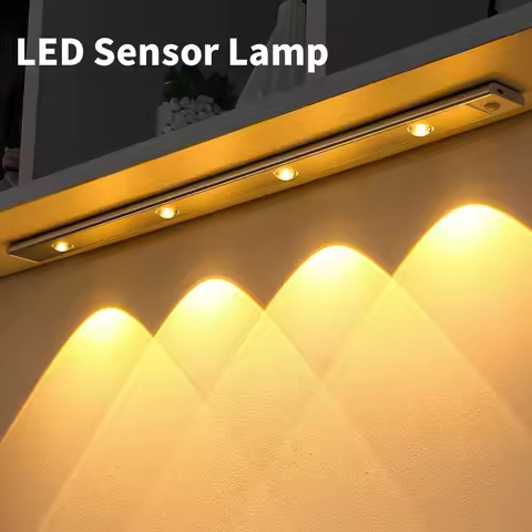 Motion Sensor Light LED Sensor Lamp Wireless Ultra Thin USB LED For Kitchen Cabinet Bedroom Wardrobe