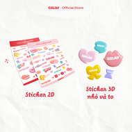 [QUÀ TẶNG-KHÔNG BÁN] Combo 03 Sticker GSLAY YOSO bao gồm: Sticker 3D to Sticker 3D nhỏ và Sticker 2D