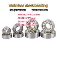 Stainless steel bearing inner diameter 3mm series anti rust and wear-resistant MR63ZZ 683ZZ 693ZZ 62