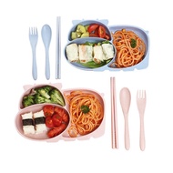 Children's plate set 4 in 1 chow cute plate cute bowl cute glass mpasi equipment cute children's pla