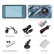 ฟรีเมมโมรี่การ์ด32G FNKvision กล้องติดรถยนต์ บอดี้โลหะ สองเลนส์ เมนูไทย 4 นิ้ว กล้องสองตัวก่อนและหลั