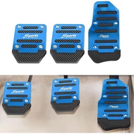 Pack-3 Car Accelerate Pedal Pads Kits, Anti-Slip Durable Metal Manual Vehicle Brake Pedal Cover Repl