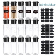 100ml Seasoning Bottle with Label Sticker / Kitchen Gadget Tool / Portable Camping BBQ Condiment Bot