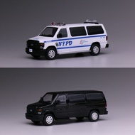 596 Car Model 1: 64 Ford Van NYPD Casual Clothes Alloy Car Model Simulation Car Model Collection Orn