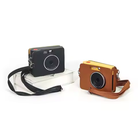 PU Leather Instant Camera Case Shockproof Anti Scratch Protective Cover Portable Solid Color for Kod