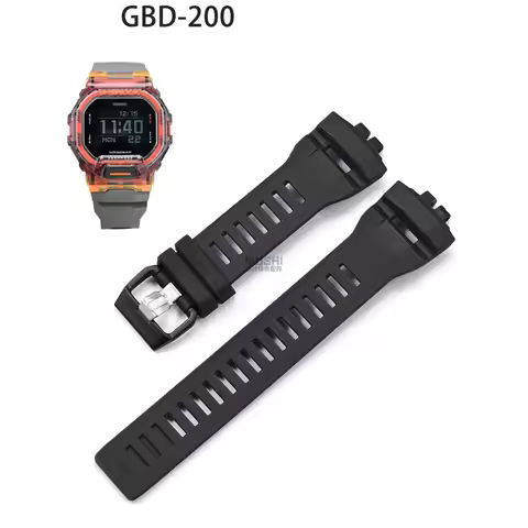 GBD 200 WatchBand Bracelet For G-SHOCK Casio GBD-200-1A GBD-200RD-4 Soft Silicone Strap Black Watch 