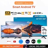 HVAWEI 32-75 Inch 4K Android TV Voice Control Bluetooth Netflix Youtube MYTV 8 Years Warranty Local 