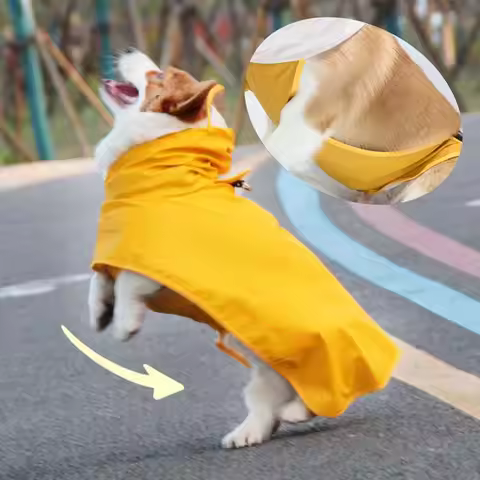 M-9XL All-inclusive Waterproof Hoody For Small Medium Large Dogs Coat Pet Rain Jacket Pet Supplies D