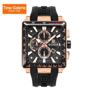 Bonia Chronograph BNB10823-1032C Black Silicone Strap Men Watch