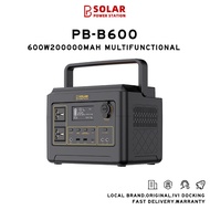 PB SOLAR Portable Power Station Solar Generator 600Wh New LiFeP04 600W AC 220V Outlets for air fryer