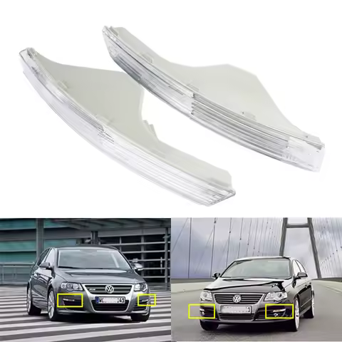 ANGRONG Front Bumper Indicator Turn Signal Light Lamps L&R No Bulb For VW Passat 3C B6 05-10
