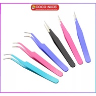 1 Pc Stainless steel color tweezers~Zimakaron color student hand ledger eyelash tweezers tool