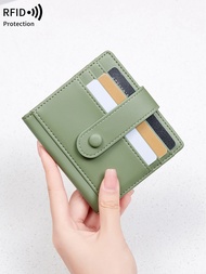 Fashionable RFID Women's and Men's Credit Card Holders PU Leather Ultra Thin Card Set Business Card Holder Women's Small Wallet SYUE
