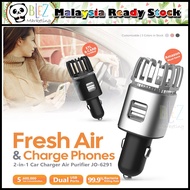 Ionizer JO-6291 Car Mini Air Purifier LED Anion Oxygen Bar Ozone Ionizer Phone Charger