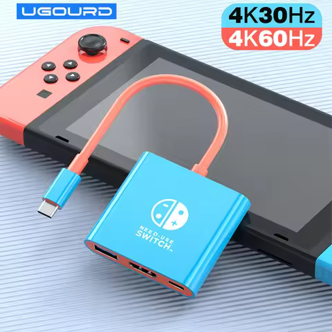 UGOURD 3 in 1 TYPE-C Hub with HDMI and USB 3.0 Port USB-C to HDMI 4k 30hz 4K60Hz Adapter PD 100W for