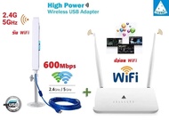 Router+USB Wifi 2.4G+5G ชุดขยายสัญญาณ Wifi ระยะไกล รับ Wifi แล้วปล่อย Wifi ต่อ ผ่าน Router รองรับการใช้งาน ผ่านสาย LAN และ Wifi สูงสุด 32 เครื่อง