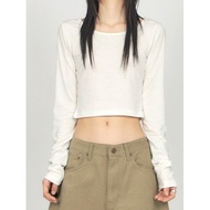 Codibook|Korea Korea EEZEE Daily Elastic Short Version T-Shirt TS099 Long Sleeve Top Women's Clothin