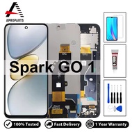 คุณภาพสูงหน้าจอ LCD สำหรับ Tecno Spark Go 1หน้าจอสัมผัสจอแสดงผล Digitizer พร้อมกรอบสำรอง