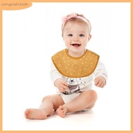 DE Watertight Baby Apron 3 Layer Cotton Apron Lovely Pattern Newborns Apron Cotton