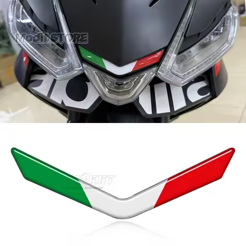 3D Resin Motorcycle Front Fairing Decals Italy Flag Arrow Sticker 3D Emblem Sticker For Aprilia RS 4