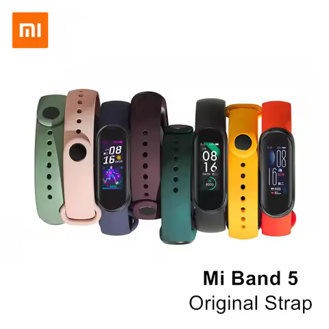 Original Xiaomi Mi Band 5 Wrist Strap Colorful Silicone TPU Bracelet for Mi Smart Band 5 Wristband