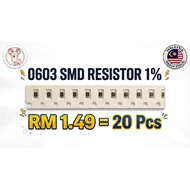 0603 1% SMD Resistor (20 pcs) - Ready Stocks