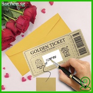 SUCHENSG Golden Ticket Scratch- Card,  Scratch  Ticket Concert Ticket,  Raffle Gift Party Favor with