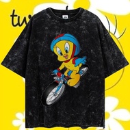 LASTHOPE 'TWEETY' OVERSIZE WASHING TSHIRT TOP TSHIRT TEE WASHING ACID WASHED STONEWASH OVERSIZE PREM