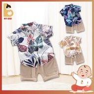 Summer hawaiian shirt boy set kids wear kemeja bunga baju hawaiian budak lelaki hawaii tshirt baby b