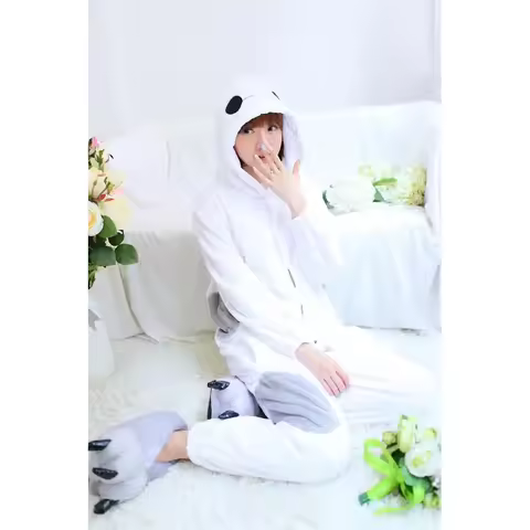 Anime Cosplay Kigurumi Big Hero Baymax Pajamas Cosplay Costumes Adult Onesie for Women or Men Hallow
