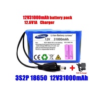 🔥18650 Lithium Battery 3S2P 12V 31000mah Rechargeable Battery Lithium Battery Pack+Charger