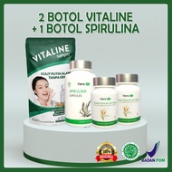 Paket Vitaline Tiens  Masker Spirulina 2 Botol Vitaline  1 Botol Sp