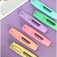 Combo 6 cây bút dạ quang lớn CENVAVA màu Pastel/ Highlighter pastel (mã: Mini-0509)