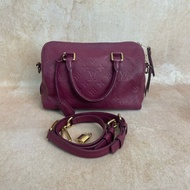 LV SPEEDY25紅色全皮波士頓