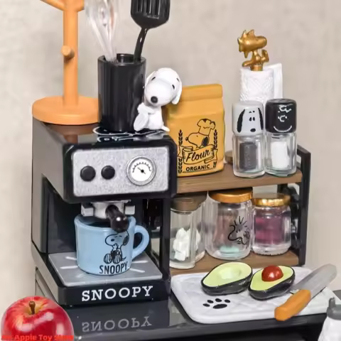 Re-ment Snoopy Miniature Kitchen CollectibleMini Toaster Mini Food Accessories Dollhouse Decor For S