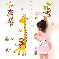 A69⭐Children height stickers room decoration background wall stickers cartoon wallpaper measurement 
